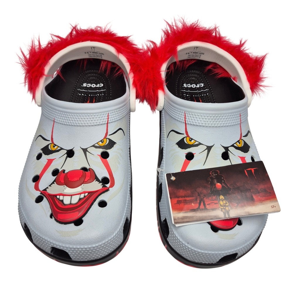 Crocs Pennywise It Chapter 2 Classic Clog Women's Size 10 Shoes Unisex Red White